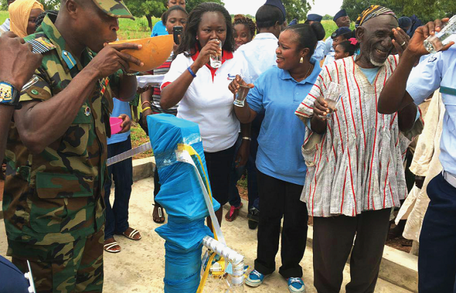 Army Wives Organisation constructs borehole for Nyoglo