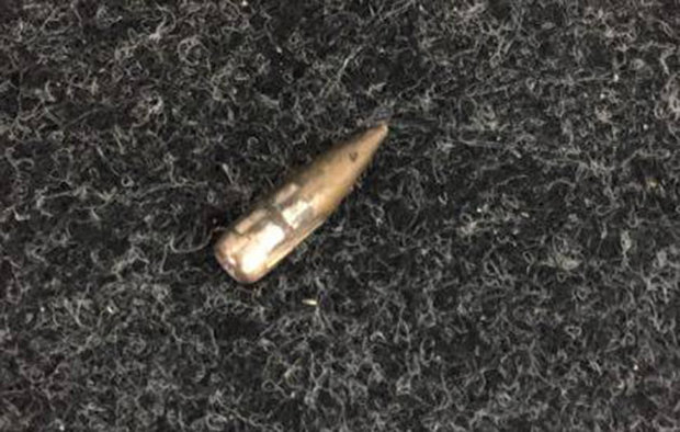 The assault rifle bullet which pierced the tent at the Rio Olympics
