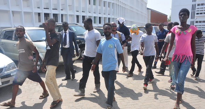 Flashback: The accused persons heading to the court premises