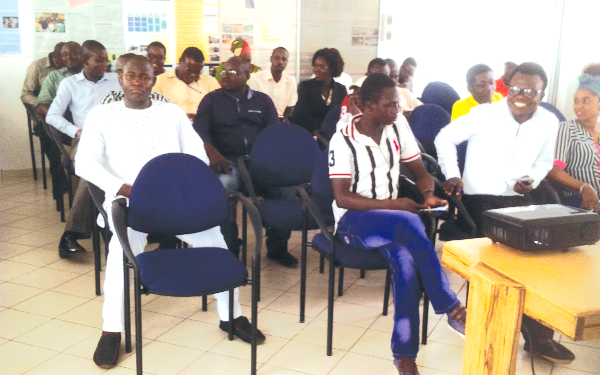 Participants on a briefing on the malaria vaccination exercise at Bolgatanga