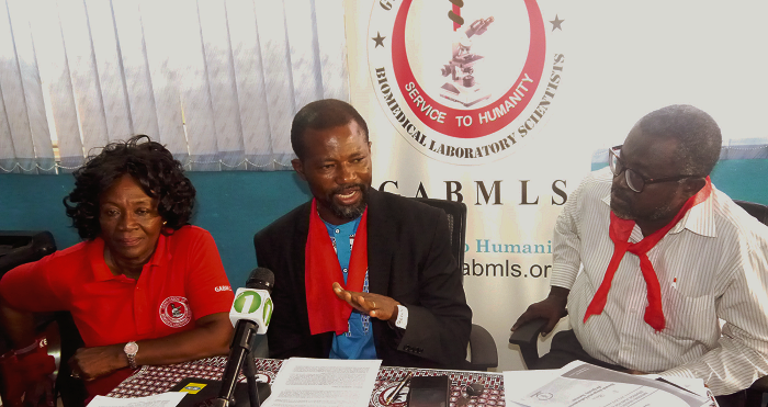 President of the association, Mr Ignatius Abowini Nchor Awinibiino speaking at the press conference last week Monday