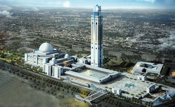 A sketch showing the design of the new Great Mosque in Algeria's capital Algiers.