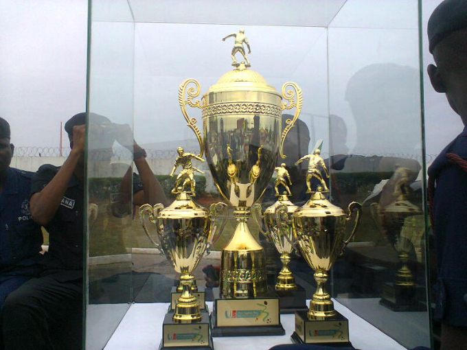 The old Ghana Premier League trophy