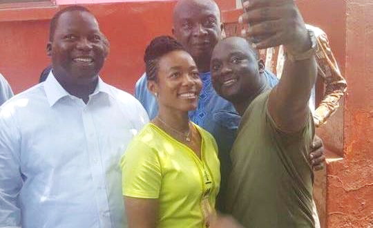 File Photo : The four parliamentary candidates in the Klottey Korle Constituency take a selfie