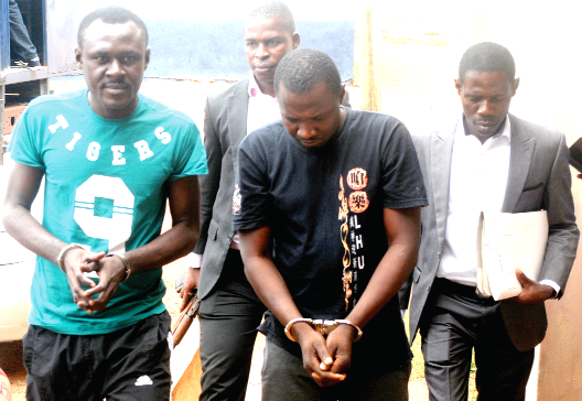 Flashback: The three accused persons being led out of the court premises