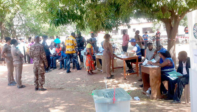  Voters going through the special voting in Wa in the Upper West Region