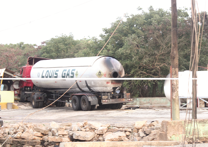 The gas tanker that exploded. Pictures: benedict obuobi
