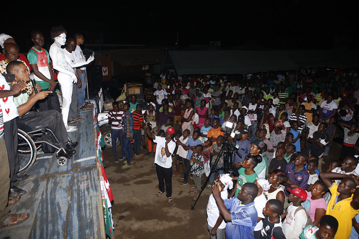  Ivor Greenstreet addressing a rally at Kwesimintism