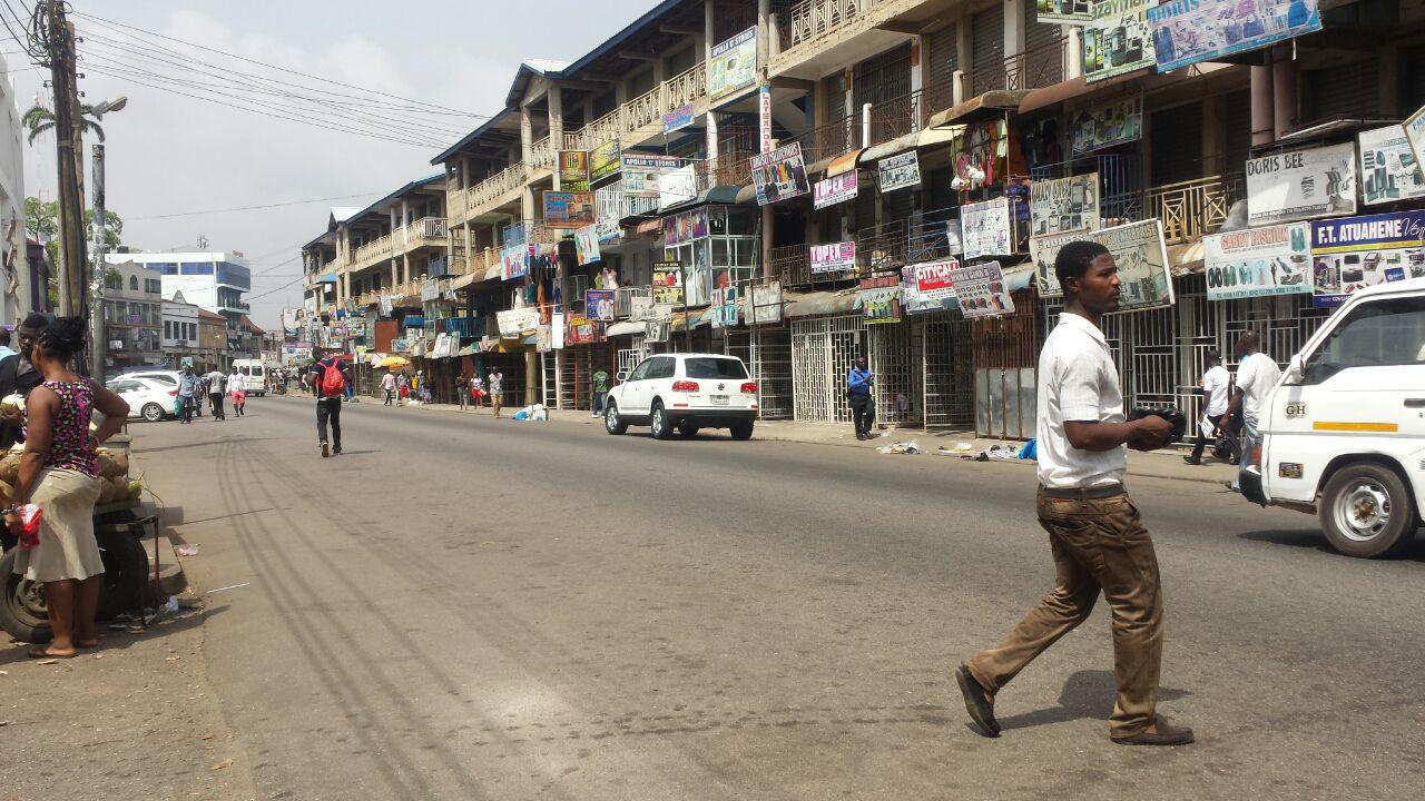Kumasi business district empty on voting day