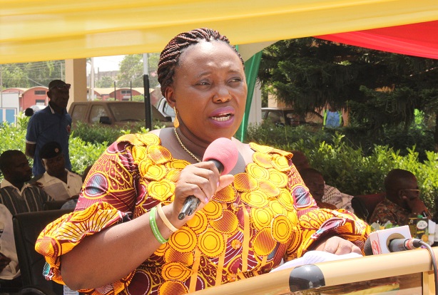 Ms Rita Odoley Sowah, MCE-LaDMA speaking at the event. Picture: NII MARTEY M. BOTCHWAY
