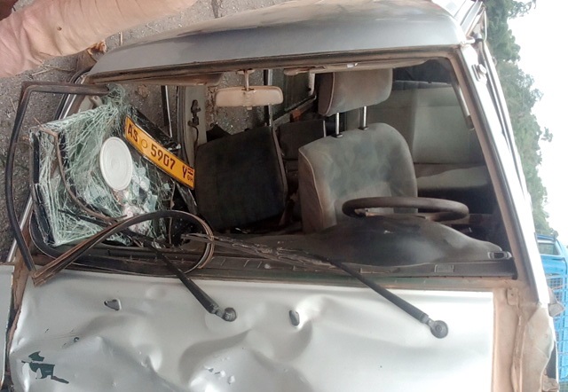 The state of the Hyundai Grace bus after the accident