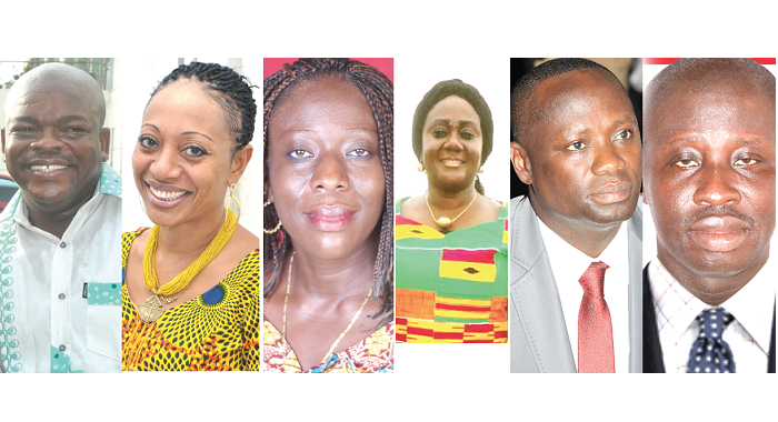 Seth Kwame Dzokoto — NDC , Samia Yaba Nkrumah — CPP , Catherine Afeku — NPP ,Barbara Oteng-Gyasi — NPP , Armah-Kofi Buah — NDC ,Abraham Kojo Buadee — PPP