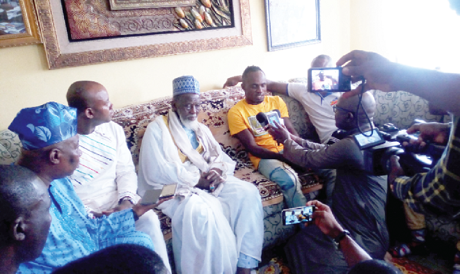  The Chief Imam (middle) with Tagoe (right) and Anim Addo (left).
