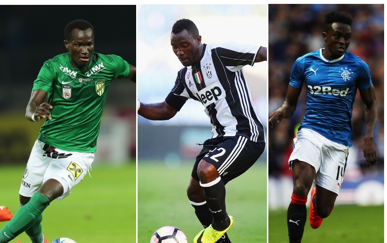 Raphael Dwamena, left, with Kwadwo Asamoah, middle, and Joe Dodoo, right, excelled abroad