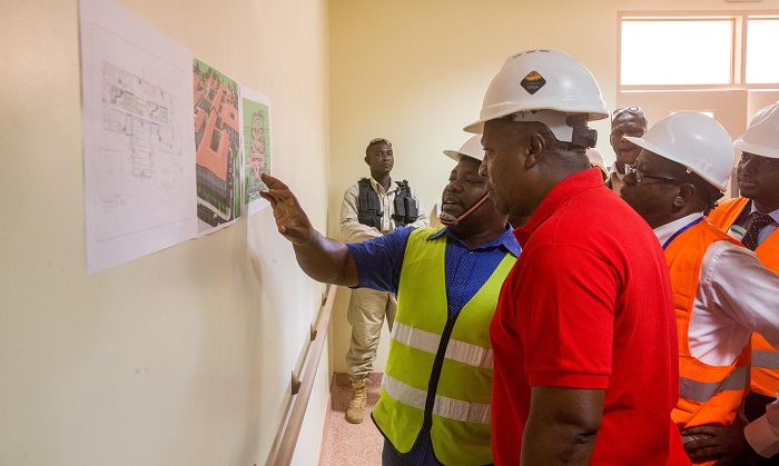 President Mahama being shown an artist’s impression of the project