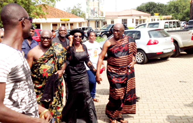 Nana Konadu Agyeman Rawlings arriving at the Manhyia Palace