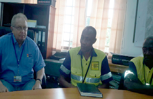 Mr Duncan Fairlie,MD (left) and George Agyapong, Head of security
