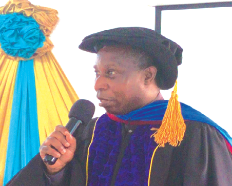 Very Rev. Prof. John D. K. Ekem addressing the graduates. Picture: Theresah Esson