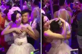 Chinese bride allows guests to touch her breasts to raise money for honeymoon (Video)