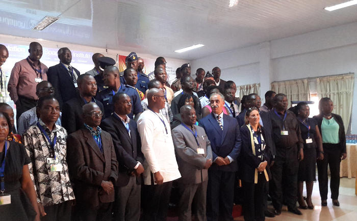   A group photograph of the participants. With them are Mr Keshe (5th right) and Professor Nyarko (5th left)