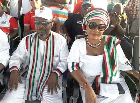 Alhaji A.B.A Fuseini and his wife at the campaign launch
