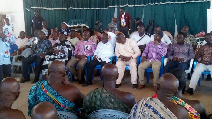 Nana Addo Dankwa Akufo-Addo in a meeting with the Atwima Kwanwoma chiefs
