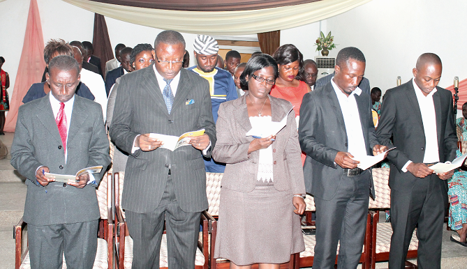 A section of the matriculants taking the oath. Pictrure: MAXWELL OCLOO