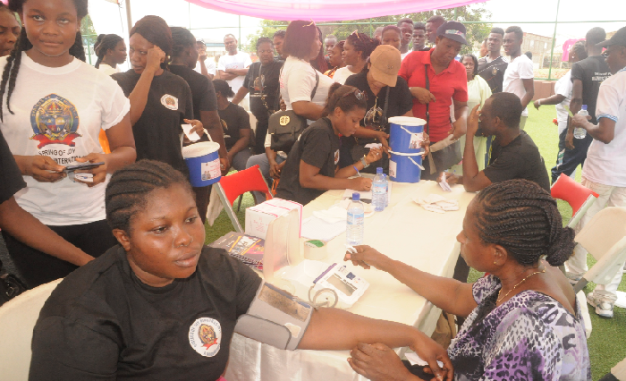 Some residents of East Legon being screened