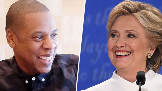 Jay Z and Hillary Clinton