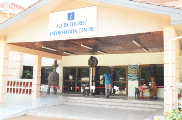 • Front view of the Accra Tourist Infomation Centre