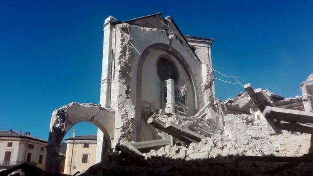 The medieval basilica erected in St Benedict's name was almost completely destroyed