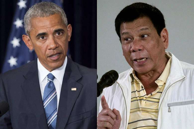 US President Barack Obama and Phillipines leader Rodrigo Duterte