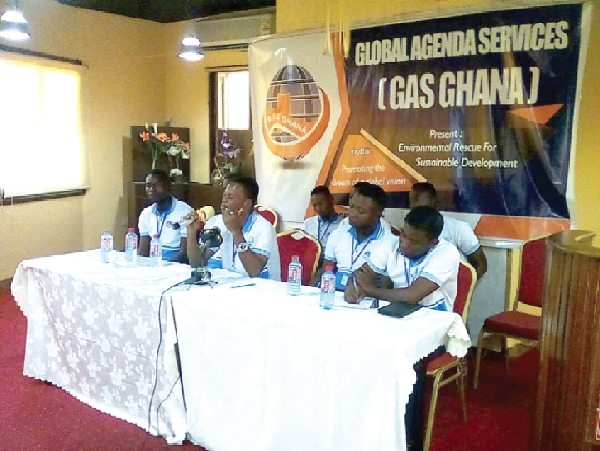 • Ing. Evans Arthur speaking at the press conference in Accra