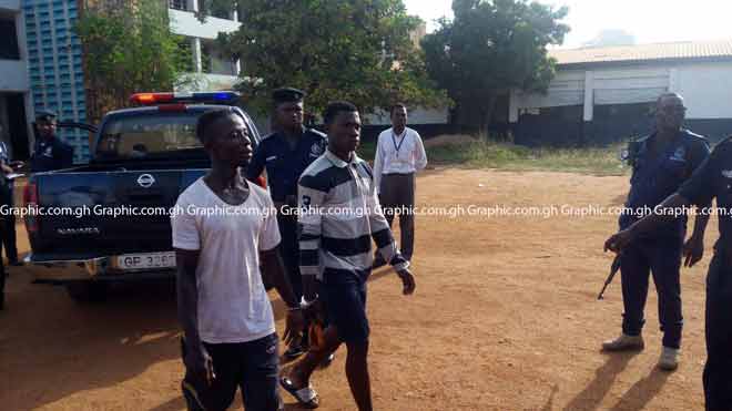 34 suspects arrested in connection with teh killing of Captain Mahama were on Monday remanded into police custody by the Accra Central District Court. Pictures and Video by Emmanuel Ebo Hawkson