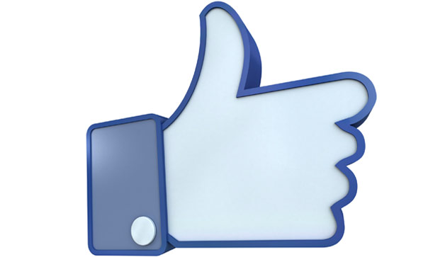 "Thumbs up": the classic symbol for a Facebook "like"