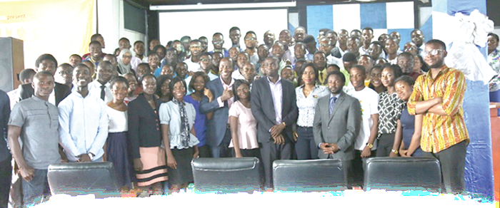 Participants and speakers at the fundraising and entreprenuership workshop for 108 tertiary students