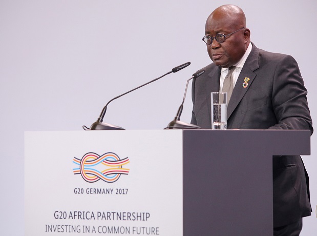 President Akufo-Addo delivering his speech at the G-20 summit