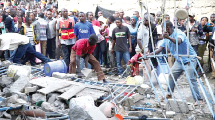 Many missing in Nairobi building collapse