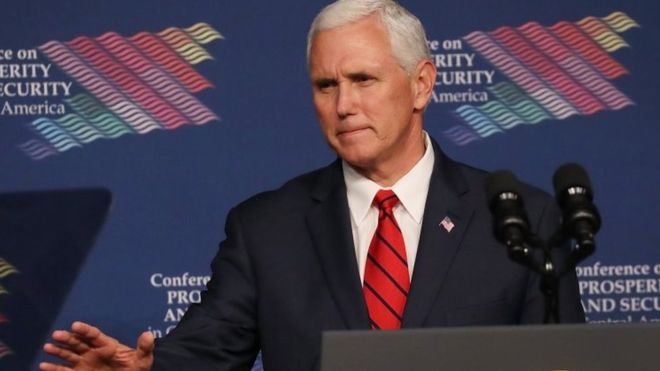 Mike Pence "is focused entirely on his duties and promoting the president's agenda", his office said