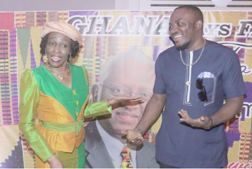 DKB (right) ‘reconciles’ with the former first lady Nana Konadu