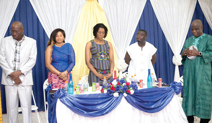 • Rev. Williams (2nd from left) with some of the guests at the launch of the foundation