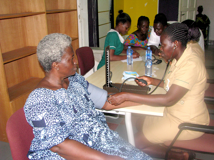 • This woman was captured during the health screening exercise  programme which took place during the event. PICTURE: ESTHER  ADJEI