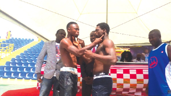 Quaye (left) and Quartey warnings the other