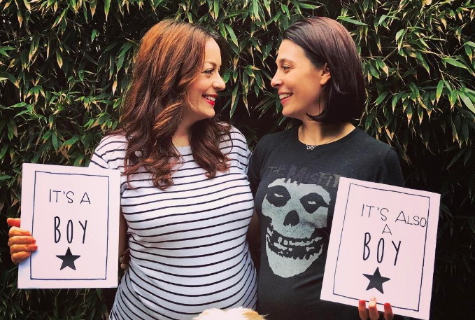 Both lesbian couple pregnant at the same time