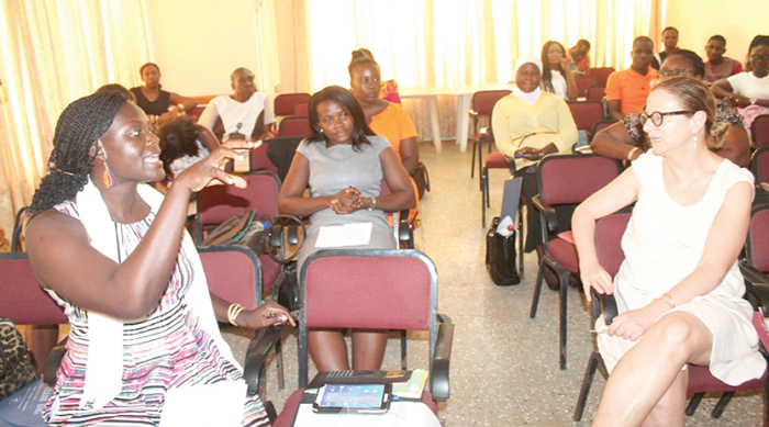 Participants in a discussion during the seminar. Picture: EDNA ADU-SERWAA