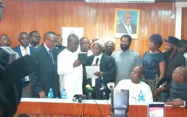 Accra Mayor being sworn in
