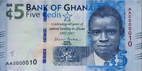 New GH₵5 note 