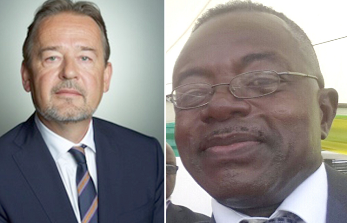 Mr Christoph Retzlaff — German Ambassador to Ghana, Mr Stephen Antwi — President, GGEA