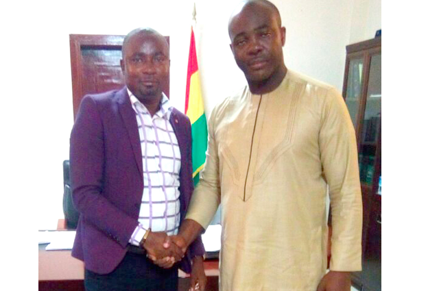 Mr Isaac Asiamah (right) with Mr Charles Osei Asibey