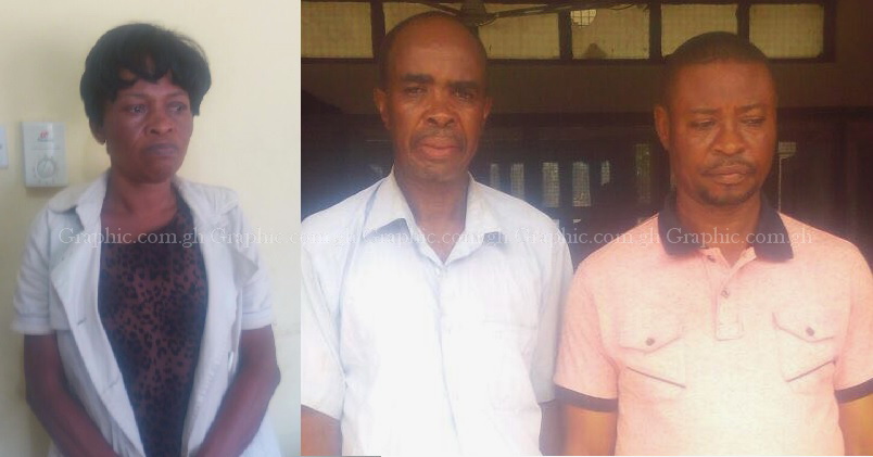 From right: Vida Maamele, Emmanuel Akwetey and Anthony Kwame Tawiah 